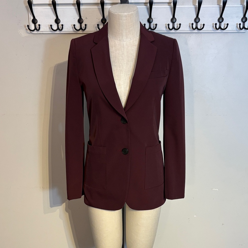Chic Maroon Burgundy Wine Women's Blazer by Judith and Charles Size 2